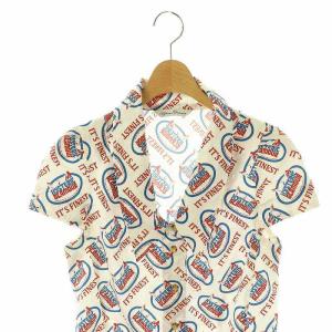 HYSTERIC GLAMOUR ロゴ シャツ 半袖 F ホワイト マルチカラー /DF OS