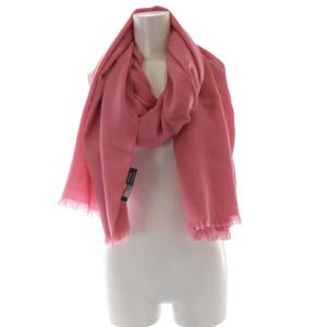 GUCCI ストール GG ウール シルク混 フリンジ ピンク /YO7 OH