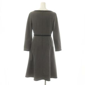 TOCCA NUMBERドレス ワンピース キーネック 0 グレー ブラック /DO OS