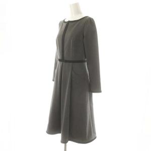 TOCCA NUMBERドレス ワンピース キーネック 0 グレー ブラック /DO OS