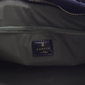 LANVIN en Bleu マルク トートバッグ 中 ハートカラビナ ショルダーバッグ ナイロン ブラック