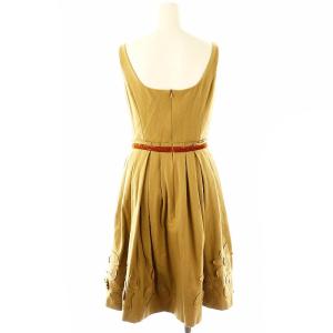 FOXEY BOUTIQUE ワンピース ひざ丈 ノースリーブ 38 キャメル 22994 /DF OS