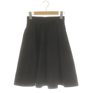 フルタックスカート 膝丈 フレア 38 黒 ブラック /NR OS