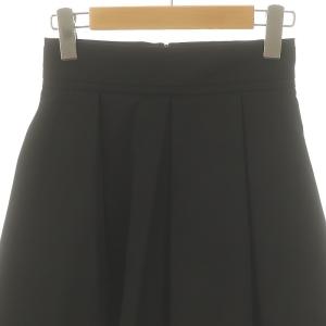 FOXEY NEW YORK フルタックスカート 膝丈 フレア 38 黒 ブラック /NR OS