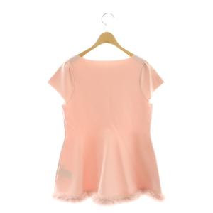 CELFORD 24AW ファートリムペプラムニットプルオーバー カットソー 半袖 36 ピンク /NR OS