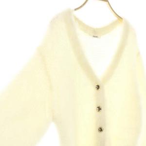 SNIDEL 24AW シャギーカーディガン ニット 長袖 F 白