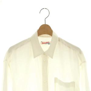 Spick&Span 23AW コットンシルクビエラシャツ 長袖 アイボリー /DO OS