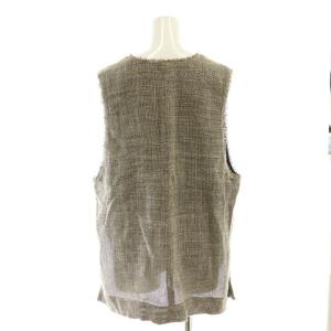 Spick&Span 23SS リネンツイードベスト Vネック ベージュ