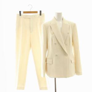 パンツスーツ セットアップ FIG ダブルジャケット FIG テーパードパンツ 4 アイボリー /ES