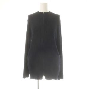 アパルトモン 24SS リブジップカーディガン ニットブルゾン ネイビー /ES OS SH