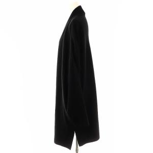 MUSE de Deuxieme Classe Fluffy スムースショートガウンコート ロング ウール ブラック /DO OS SH