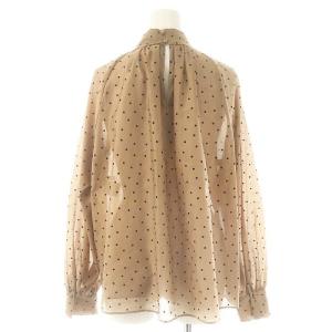 ANAYI 24AW オーガンジーラグランタイブラウス 38 モカ ブラック