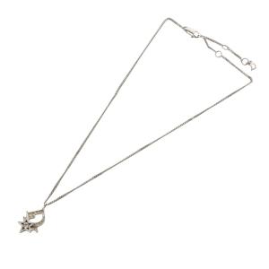 Christian Dior ネックレス ペンダント ロゴ ラインストーン シルバー色