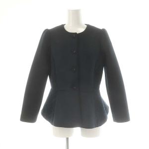 23SS ボンディングジャケット ノーカラー 1 紺 ネイビー /AT OS