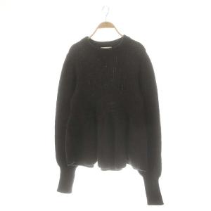 23AW ミドルゲージペプラムニット セーター ウール F チャコール /DO OS