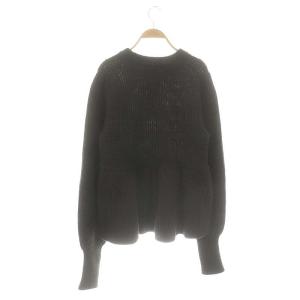 GALLARDAGALANTE 23AW ミドルゲージペプラムニット セーター ウール F チャコール /DO OS