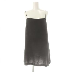 24AW Silk Mix ベルベットキャミソール カットソー シルク混 チャコールグレー /DO OS