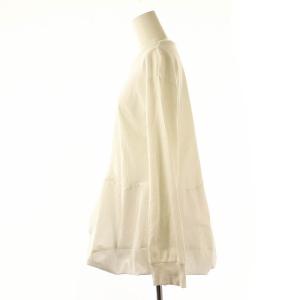 ENFOLD 24AW  モダン天竺 スクエアペプラム ロンT 長袖 プルオーバー 38 白 ホワイト