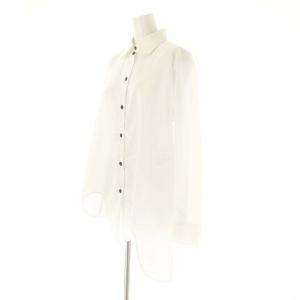 ENFOLD 24AW CURVE ASYMMETRY SHIRT 38 ホワイト