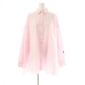25SS wide flare shirt シャツ 長袖 M ピンク