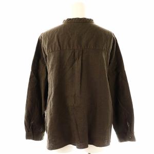 nest Robe 22AW 起毛 バンドカラーシャツ 長袖 F 茶 ブラウン /AT OS SH