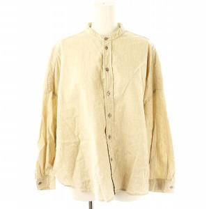 22AW 起毛 バンドカラーシャツ 長袖 F ベージュ /AT OS SH