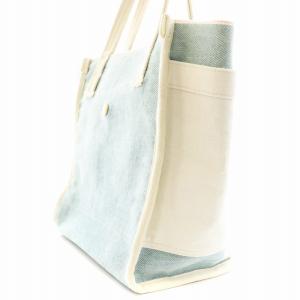 genten ジャルディ デニムトート小 ハンドバッグ 水色 ライトブルー