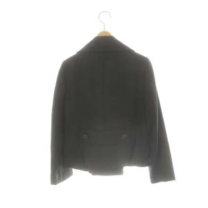 FOXEY BOUTIQUE 中綿 ダブル ジャケット テーラード ウール 40 ダークグレー