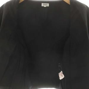 FOXEY BOUTIQUE 中綿 ダブル ジャケット テーラード ウール 40 ダークグレー