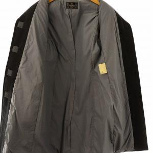 FENDI ジーンズ jeans マジックテープ 裏地総柄 ロングコート アウター 38 チャコールグレー