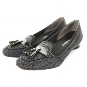 CUUMU パンプス タッセル エナメル 切替 22.5cm 黒 /MM OF