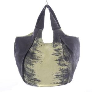 トートバッグ コーティング カウレザー 黒 ブラック 緑 グリーン 13-70-0650-390 /SB