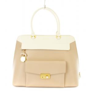 トートバッグ ハンドバッグ レザー ベージュ 1620196352 /MM OF