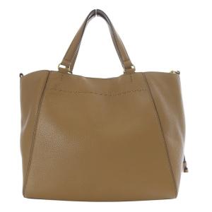 TORY BURCH 2WAYバッグ マックグロー ロゴ レザー ハンドバッグ ショルダーバッグ 斜め掛け ブラウン