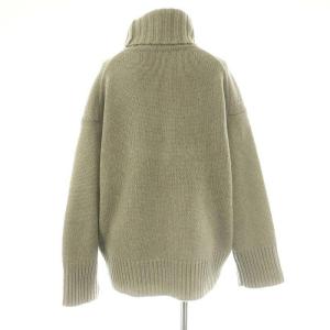 GALERIE VIE ファインウール ハイネックプルオーバー ニット セーター 長袖 S スモークグリーン /DF OS