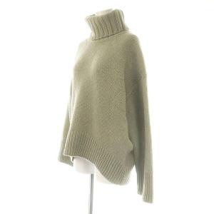 GALERIE VIE ファインウール ハイネックプルオーバー ニット セーター 長袖 S スモークグリーン /DF OS