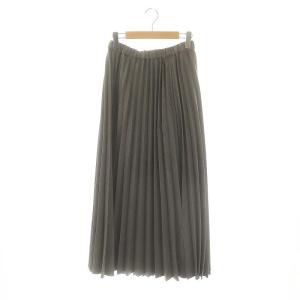 24SS MELANGE PLEATS SKIRT プリーツスカート ロング 36 グレー /ES OS