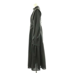 SNIDEL タックレイヤードワンピース ブラウス サイドリボン 1 チャコールグレー