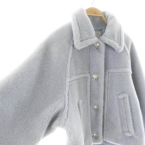 Diagram GRACE CONTINENTAL 23AW ボアジャケット ブルゾン クロップド 36 ライトブルー