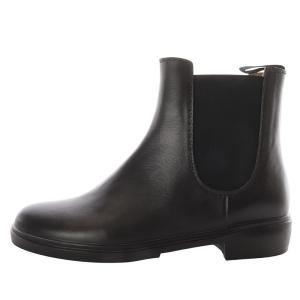 ブーツ ショート サイドゴア ローヒール レザー 40 ブラック /YO12 SH