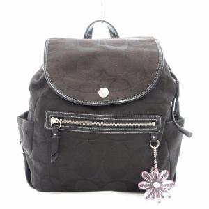 F16548 シグネチャー リュックサック デイパック デイジーチャーム付き 黒 ブラック /UO