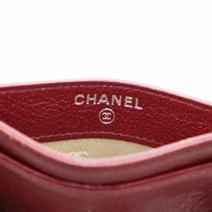 CHANEL ココマーク カードケース レザー 11番台 赤 レッド