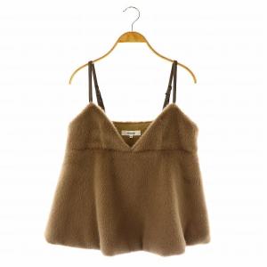 24AW ファー キャミソール 36 グレージュ /HK OS