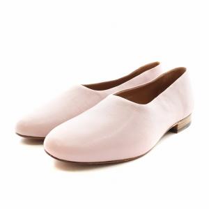 パンプス フラットシューズ 38 ピンク 33-01-16-01005-K