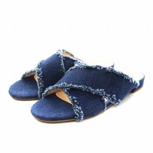 デニムミュール サンダル 37 紺 ネイビー S-3513 /AN9 OF