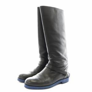 JIL SANDER ネイビー NAVY ロングブーツ レザー 36 黒 ブラック JN17066 /AN20 OF