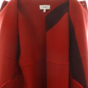 HYKE DOUBLE FACE COAT PATTERNED 1 レッド