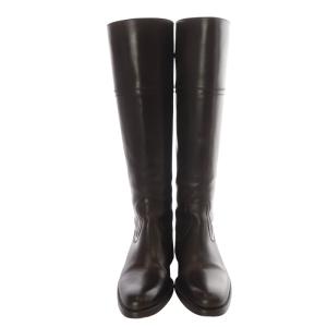 SARTORE レザー ロングブーツ 36 ブラウン SR1169