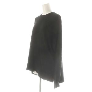 ENFOLD シルクコットンプルオーバーニットセーター 長袖 38 黒