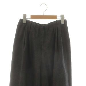 ENFOLD STRAIGHT WIDE PANTSパンツ ワイド グレンチェック 38 ダークグレー /HK OS